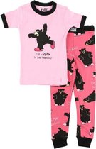 Kinderpyjama LazyOne Bear in the Morning roze met bedrukte broek - 92