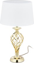 Relaxdays Touch lamp modern - tafellamp dimbaar - nachtlampje - E27 fitting - schemerlamp - goud