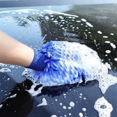 2 x Dubbelzijdige Microvezel Handschoen-Auto Washandschoen-Auto Schoonmaakhandschoen-Auto Washandschoen Handdoek-Auto Wassen Cleaning-Waterdicht handschoen