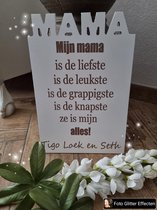 Cadeau voor moeder [Moederdag cadeau] [Tekstplank mijn mama] [Tekstplankje] [Tekst plank gegraveerd]