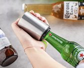Automatische bieropener bier fles opener met magneet - zilver