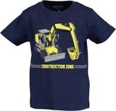 T-shirt construction zone donkerblauw maat 122