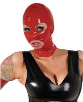 Latex Hoofdmasker - Rood - Rood - BDSM - Bondage - BDSM - Maskers