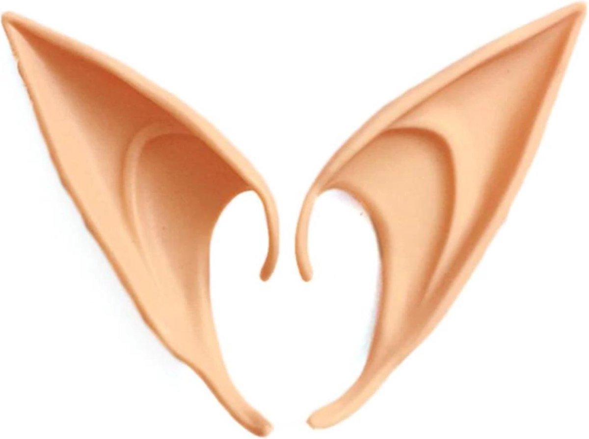 Hiden | Cosplay Elfen oren - Elven Ears - Cosplay Anime - Elfen oren - Elf Ears - Verkleden - Carnaval - Halloween | Spits Licht Beige