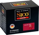 Sico Color Red Aardbei Condooms - 50 Stuks - Rood - Drogist - Condooms - Drogisterij - Condooms