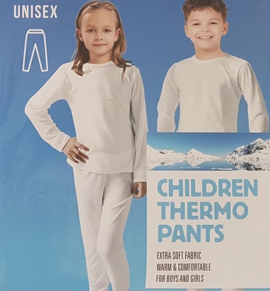 Pantalon thermique enfant / unisexe / blanc / 116-122 | bol.com