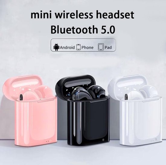 Airpods Draadloze met microfoon hoofdtelefoon Bluetooth 5.0 Koptelefoon Oordopjes oortelefoon Handsfree Koptelefoon Headset Oplaaddoos voor alle telefoons - Merkloos