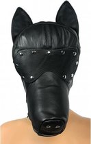 Speelse hondenkop kap - Zwart - BDSM - Bondage - BDSM - Maskers
