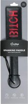 Zwarte Leren Paddle - Bitch - Zwart - BDSM - SM toys - BDSM - Zweepjes en Knevels