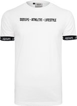 Sportshirt heren - SQOUPE Athletic Wit - fitness shirt - maat S