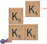 K scrabble letters set van 4 letter stickers