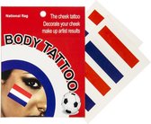 Body Tattoos Holland | Vlag van Nederland | Rood Wit Blauw | 4 stuks