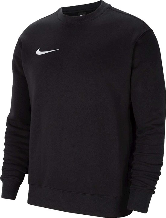 Zwarte Nike trui met een klein wit Nike logo op de linkerborst.