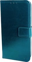 HEM hoes geschikt voor Samsung Galaxy S21 Ultra Donker Groene Wallet / Book Case / Boekhoesje/ Telefoonhoesje / Hoesje Samsung S21 Ultra met vakje voor pasjes, geld en fotovakje