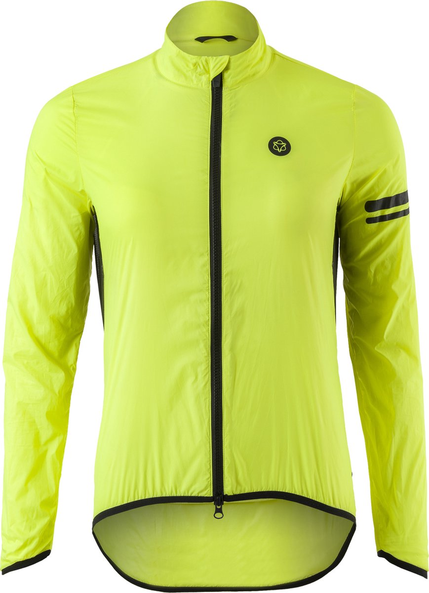 AGU Essential - Windjack Dames - Fietsjack - Winddicht en Waterafstotend - Ademende Mesh Rug - Opvouwbaar - Reflecterend - Geel - M