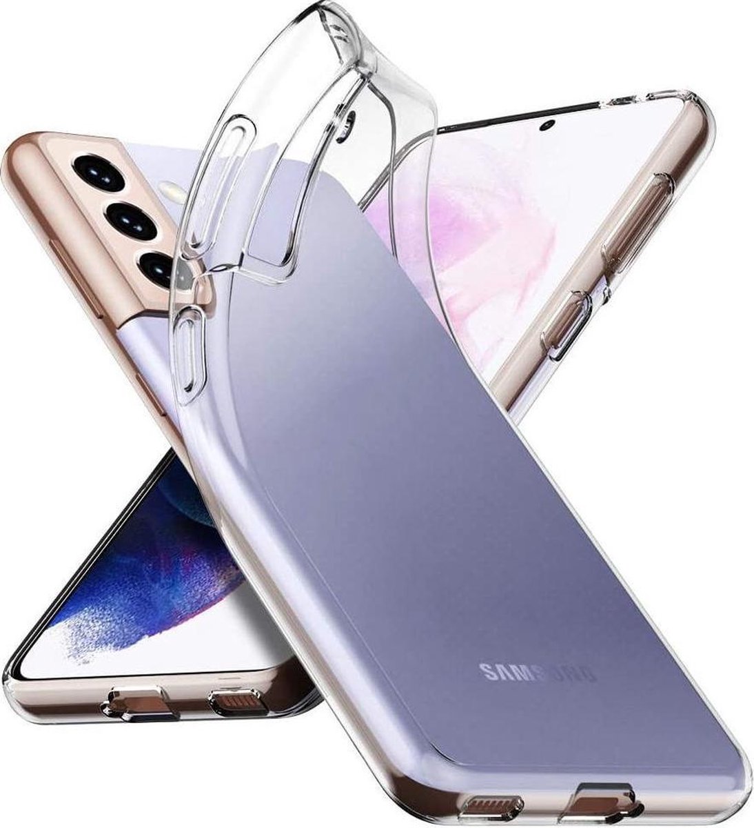Merkloos Samsung S21 Plus Hoesje Transparant Wit - CoolSkin3T
