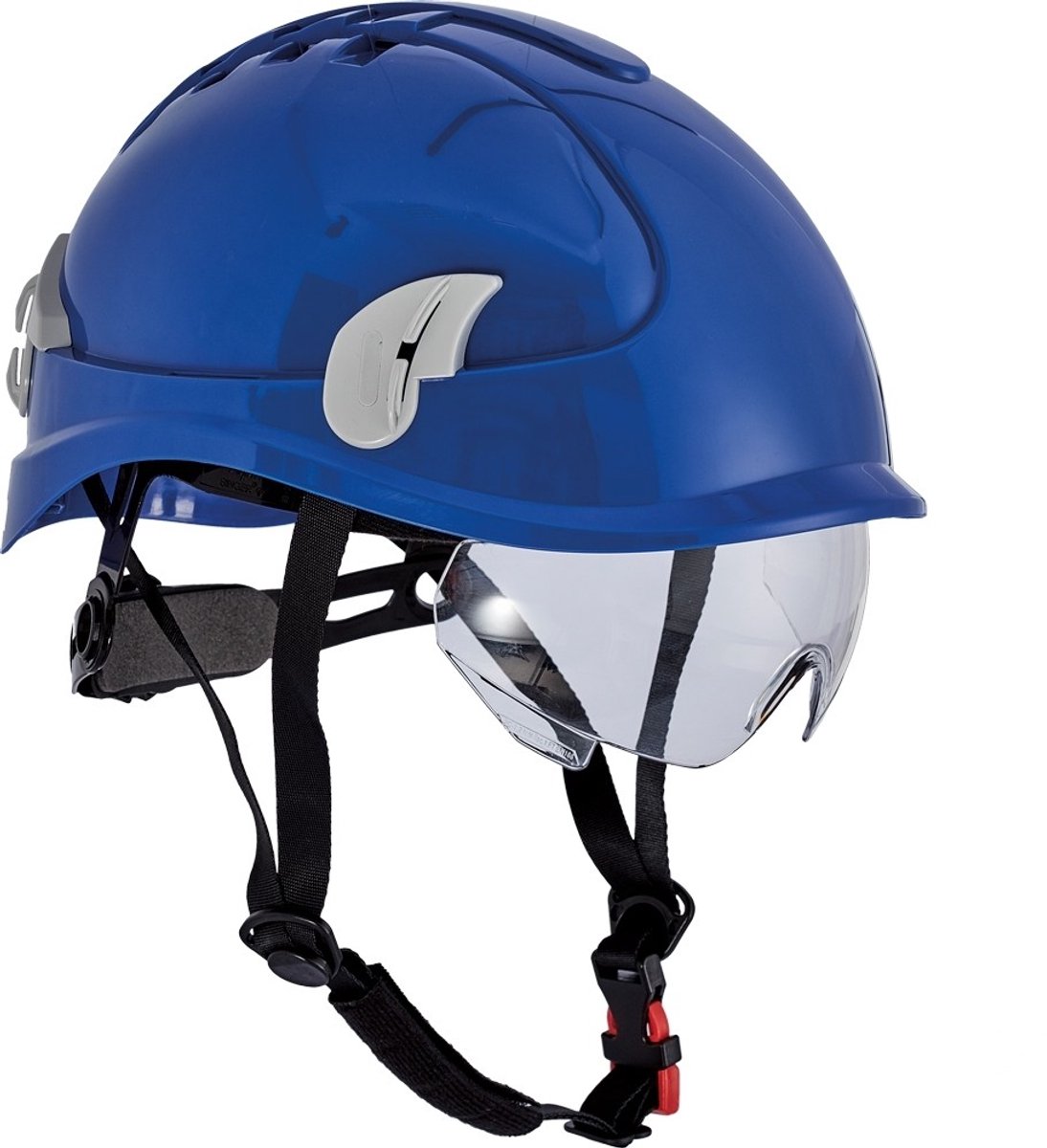 Cerva Alpinworker Lichte veiligheidshelm met veiligheidsbril - Maat: One size - blauw