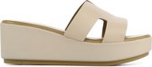 Lina Locchi Vrouwen Leren    Slippers /   - L1057 - Beige - Maat 41