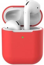 Apple AirPods Hoesje - Siliconen AirPods Case - geschikt voor AirPods 1 en 2 - Rood