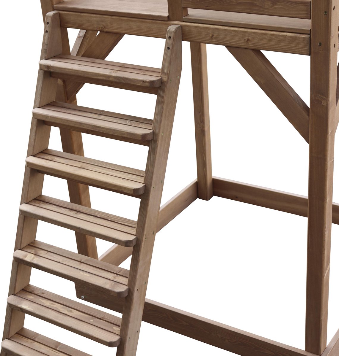 AXI Beach Tower Speeltoestel in Bruin - Speeltoren met Enkele Schommel, Limoen Groene Glijbaan en Zandbak - FSC hout - Speelhuis op palen voor de tuin — afbeelding 4