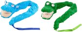 Hondenspeelgoed Pluche Handpop Groen/Blauw - 110 cm - Willekeurig - 110 x 14 x 14 cm