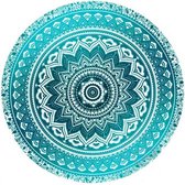 Mandala Tafelkleed - Ronde Mandala - Tafelkleed Rond - Groen/Blauw - 130cm