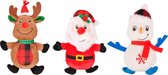 Hondenspeelgoed Sneeuwmand Rendier of Kerstman - 29 cm - Willekeurig - 7 x 18 x 29 cm