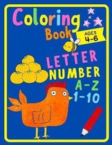 Coloring book letter A-Z Number 1-10