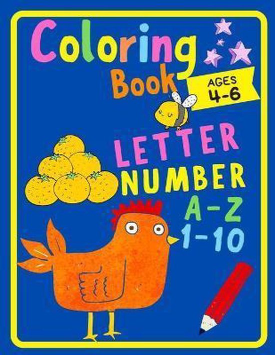 Coloring book letter A-Z Number 1-10 - cover