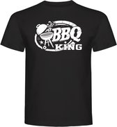 T-Shirt - Casual T-Shirt - Fun T-Shirt - Fun Tekst - Lifestyle T-Shirt - Barbecue - Zomer - Food - BBQ - BBQ King - Zwart - Maat M