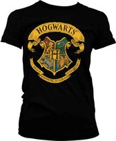 Harry Potter Dames Tshirt -S- Hogwarts Crest Zwart