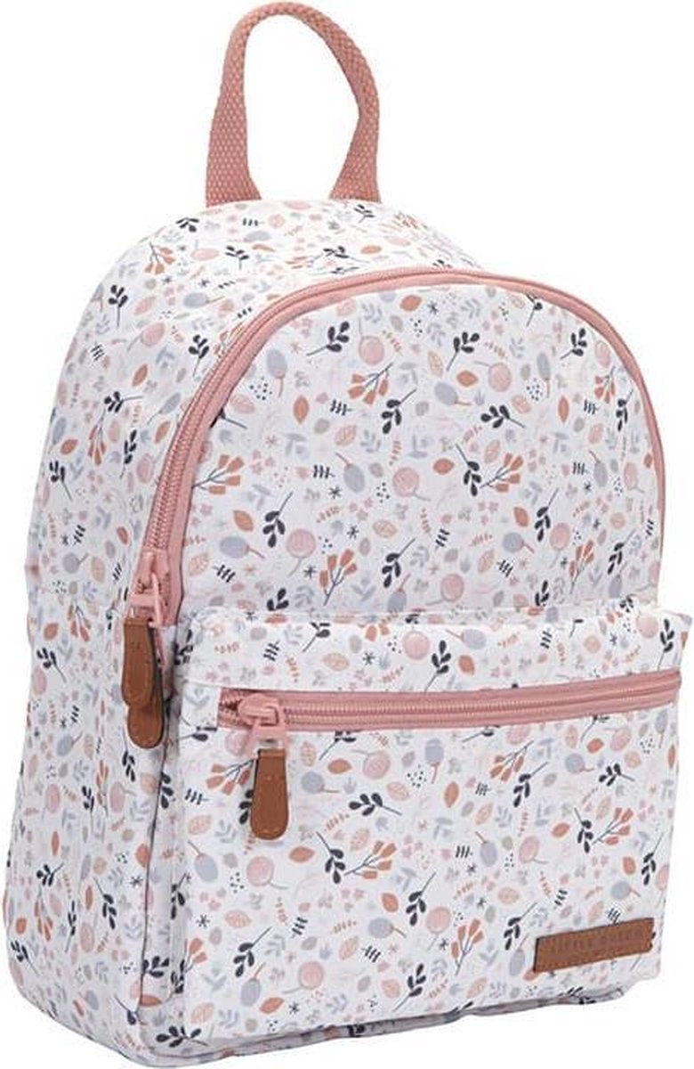 Little Dutch Rugzak - Bloemetjes - Wit/Roze