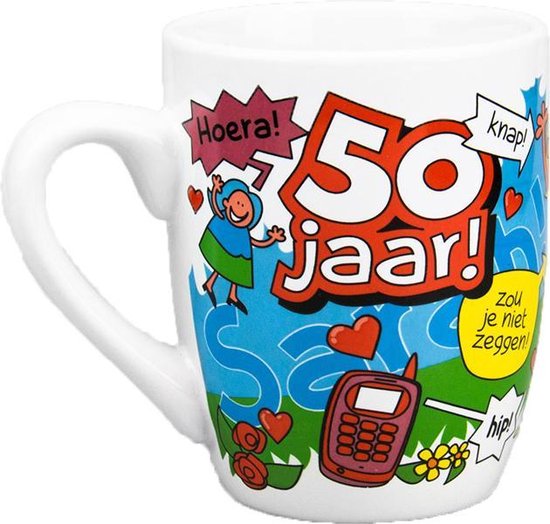 Cartoonmok Sarah - 50 jaar