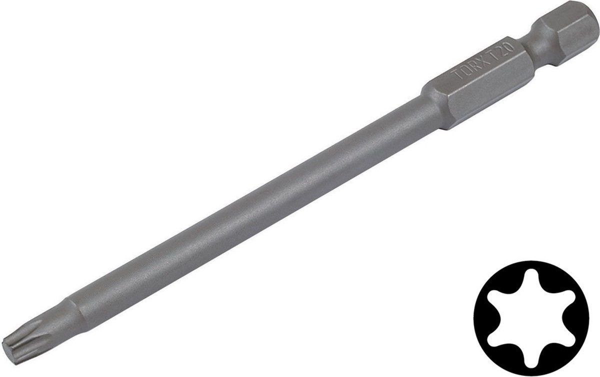 wolfcraft - Torx T20 - Extra Lang - 89mm - Solid-bit -1249000