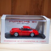 Porsche 911 Carrera 4 1991 1:43 Rood Editions Atlas