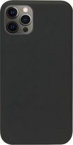 ADEL Siliconen Back Cover Softcase Hoesje Geschikt voor iPhone 12 (Pro) - Zwart