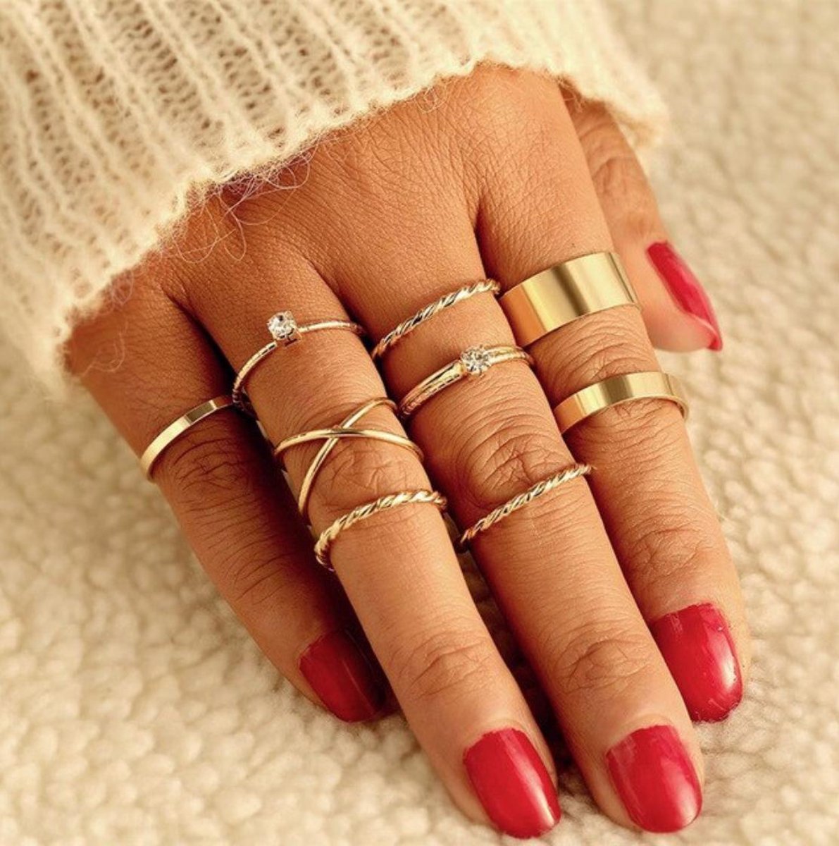 Hiden | Fashion Vintage Sieradenset Ringen - Dames - Sieraden - Bohemian | 8 ringen