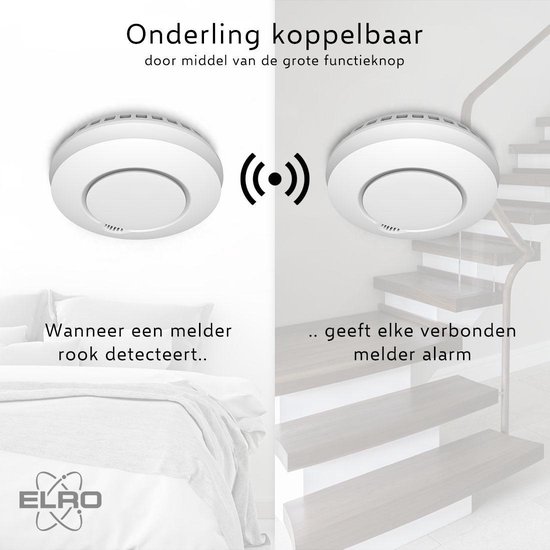 ELRO Connects FZ5002R Draadloze Koppelbare Rookmelder Met Hittesensor - 6 Stuks