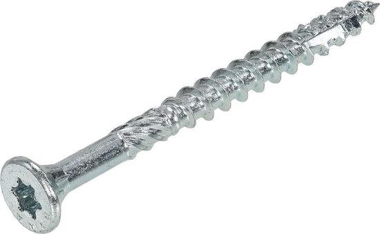 Dynaplus - Unischroeven - Torx 30 platkop - 6 x 80mm - Verzinkt - Deeldraad (100 stuks)