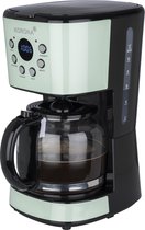 Machine à café rétro Korona 10665 | Menthe | 1,5 litre | Machine à café filtre | affichage LCD | Timer | Machine à café incluse. Filtre permanent