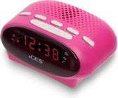 Ices ICR-210 Pink - Wekkerradio - Radio - Sleeptimer - FM-tuner