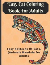 Easy Cat Coloring Book For Adults