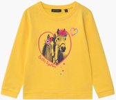 Blue Seven - sweater paarden geel - maat 122