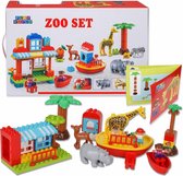 Play&Build Zoo Set - Dierentuin Set (Compatible with Duplo & Mega-blocks)