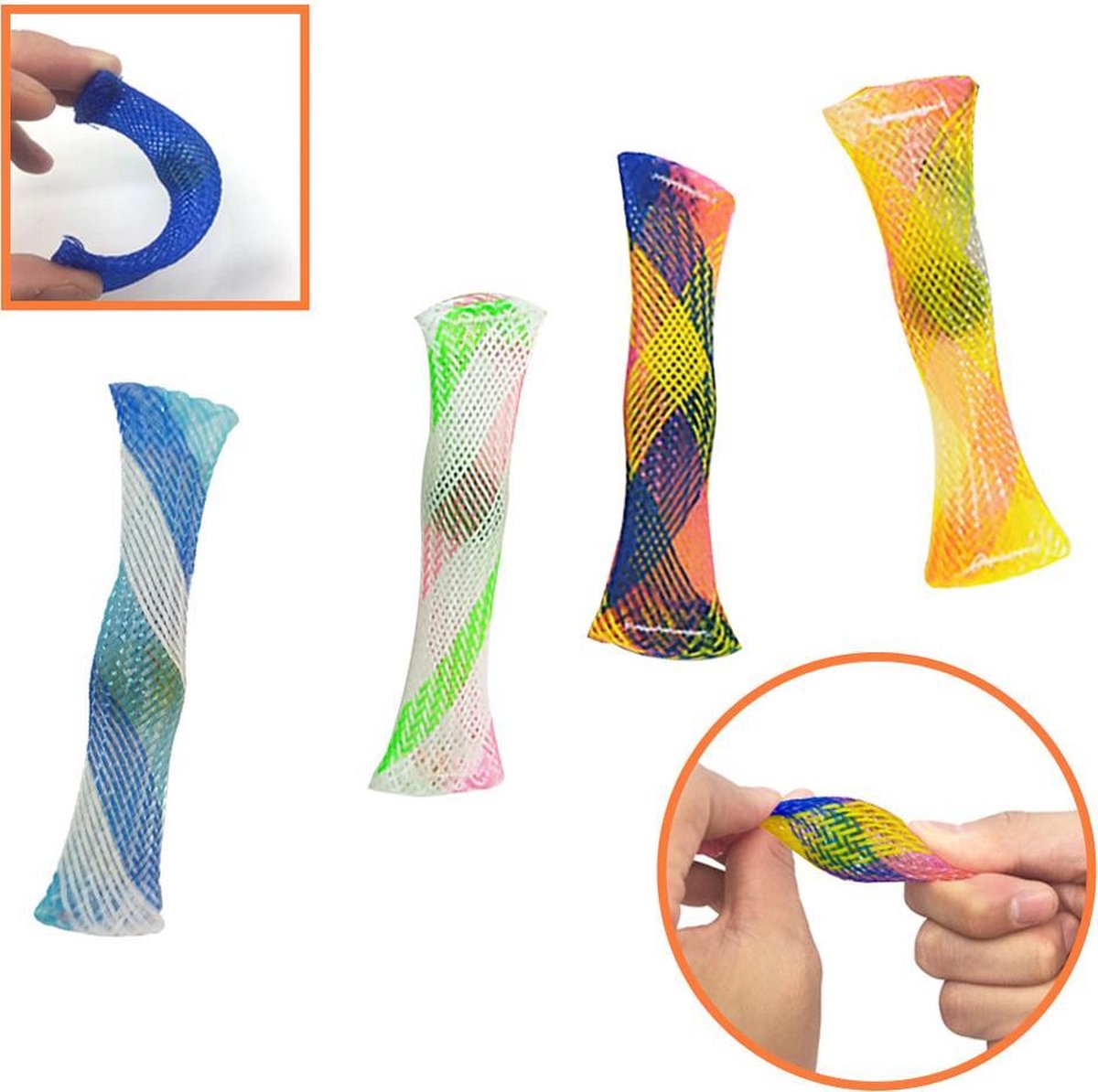 Mesh and Marble - Fidget Toys - Pop it - Simple Dimple toy - Mix kleur 4 STUKS