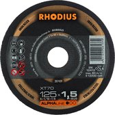 Rhodius 207439 Alphaline I XT70 Doorslijpschijf - Extra dun - 125 x 22,23 x 1,5mm - RVS/Staal