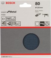 Bosch 2608608Y15 Schuurschijf F550 - K80 - 125mm (5st)