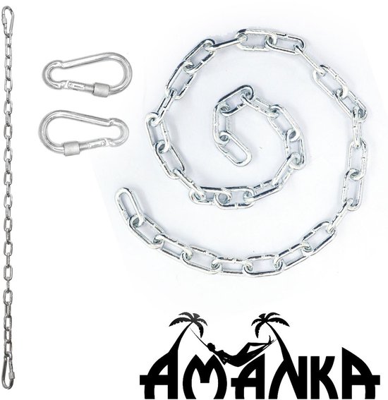 230kg Ophangketting met Karabijnhaken - 100cm Ophanging - Ketting voor Schommel Hangstoel Hangmat
