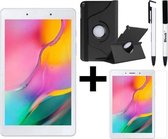 Samsung Galaxy Tab A 8.0 (2019) - 32GB - Zilver Met draaibaar hoes + tempered glass + stylus pen