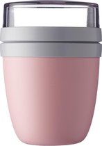 Mepal Lunchpot – 500 ml + 120 ml – Yoghurt en Muesli beker to go – Ellipse – Nordic pink
